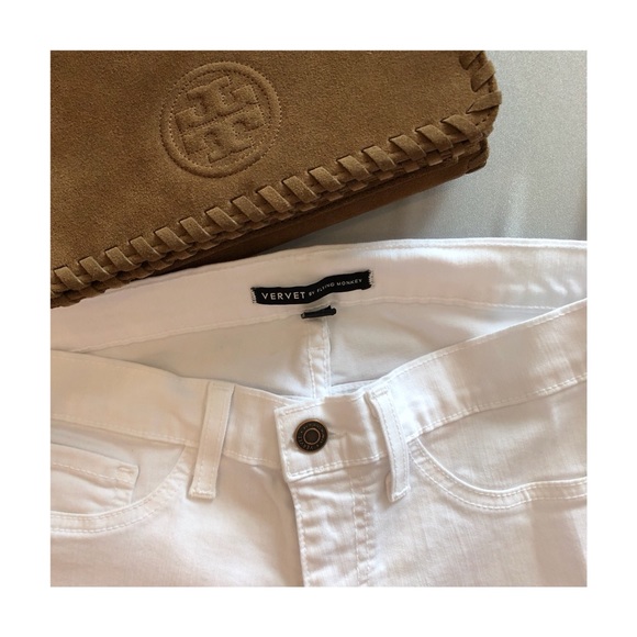 Flying Monkey Denim - Velvet by Flying Monkey. White skinnies.